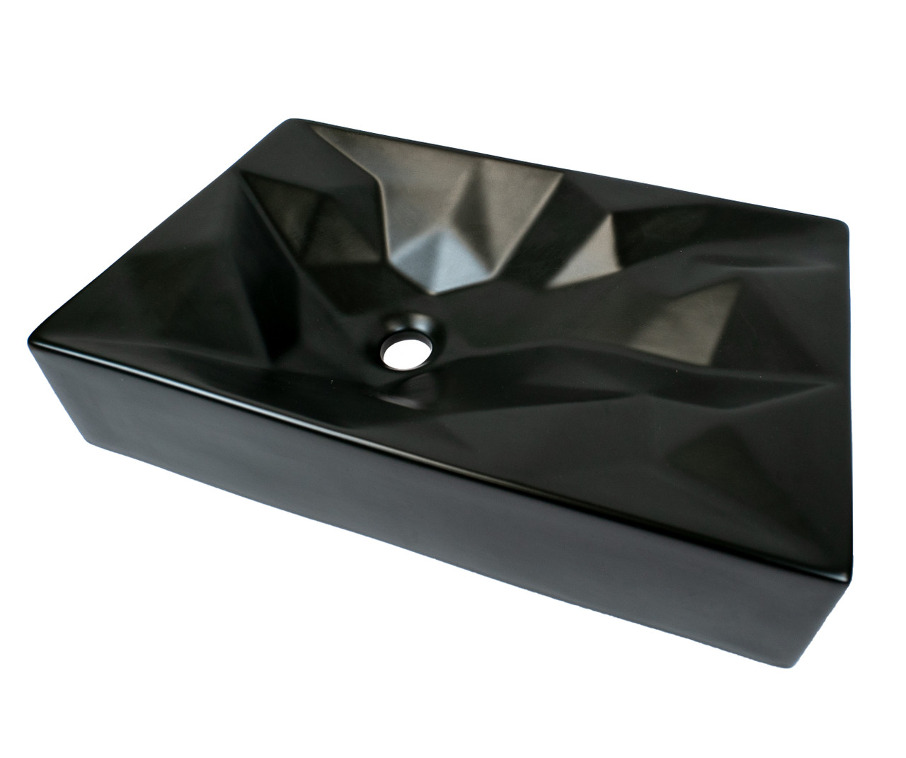 CHRONOS Modern Black Vessel Sink | Pearl Eternal